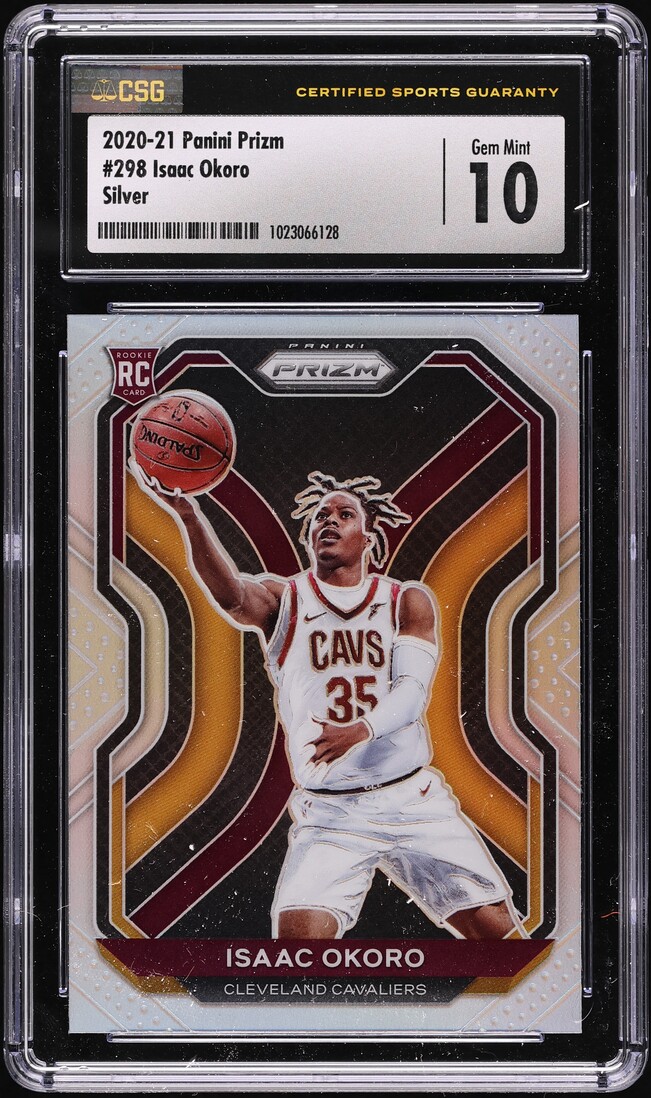 2020 Panini Prizm Silver Isaac Okoro ROOKIE #298 CSG 10 GEM MINT