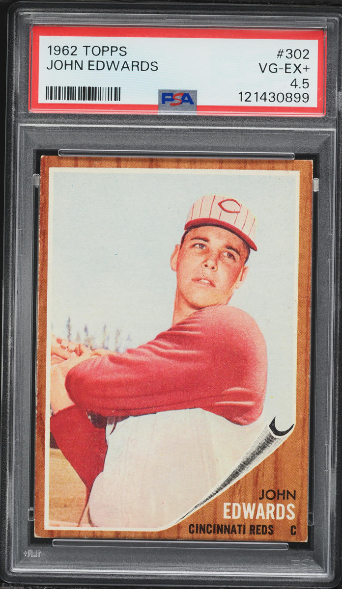 1962 Topps John Edwards #302 PSA 4.5 VGEX+