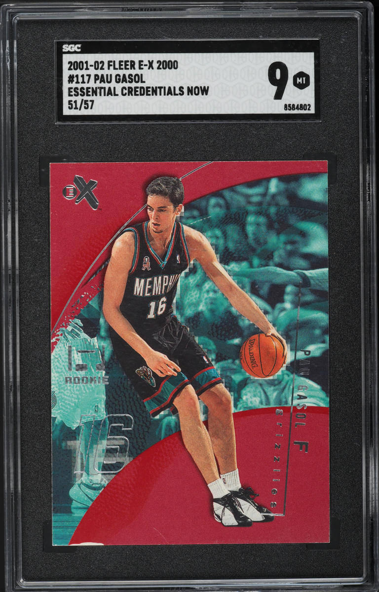 2001 Fleer E-X 2000 Pau Gasol ROOKIE #117 SGC 9 MINT
