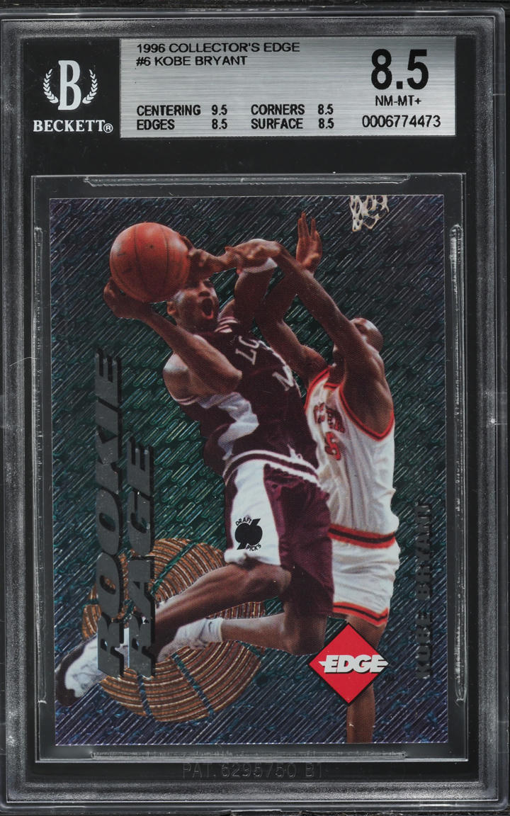 1996 Collector's Edge Kobe Bryant ROOKIE #6 BGS 8.5 NM-MT+