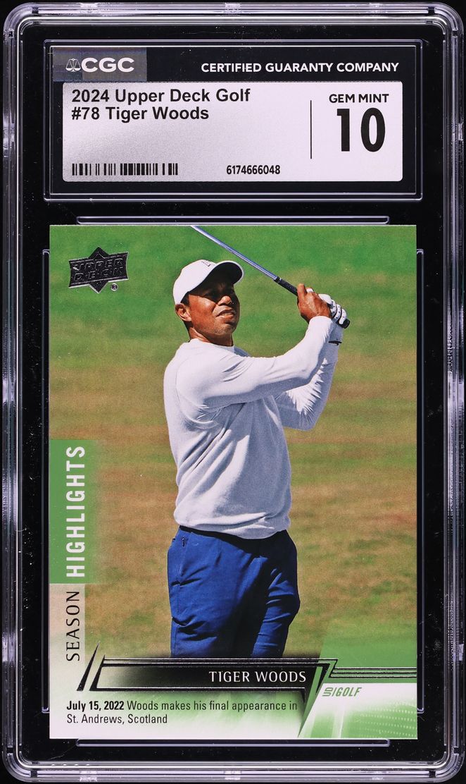 2024 Upper Deck Golf Tiger Woods #78 CGC 10 GEM MINT