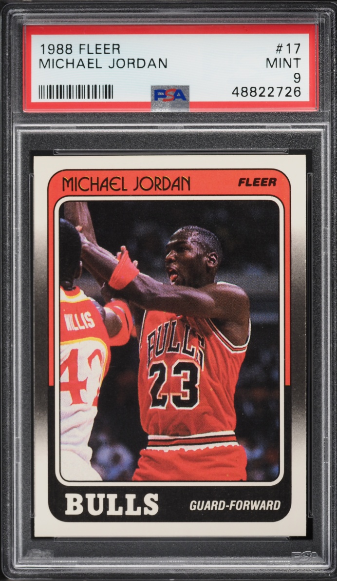 1988 Fleer Basketball Michael Jordan #17 PSA 9 MINT
