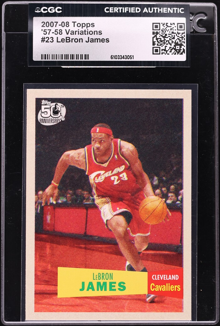 2007 Topps 50th Anniversary Variation LeBron James #23 CGC AUTH