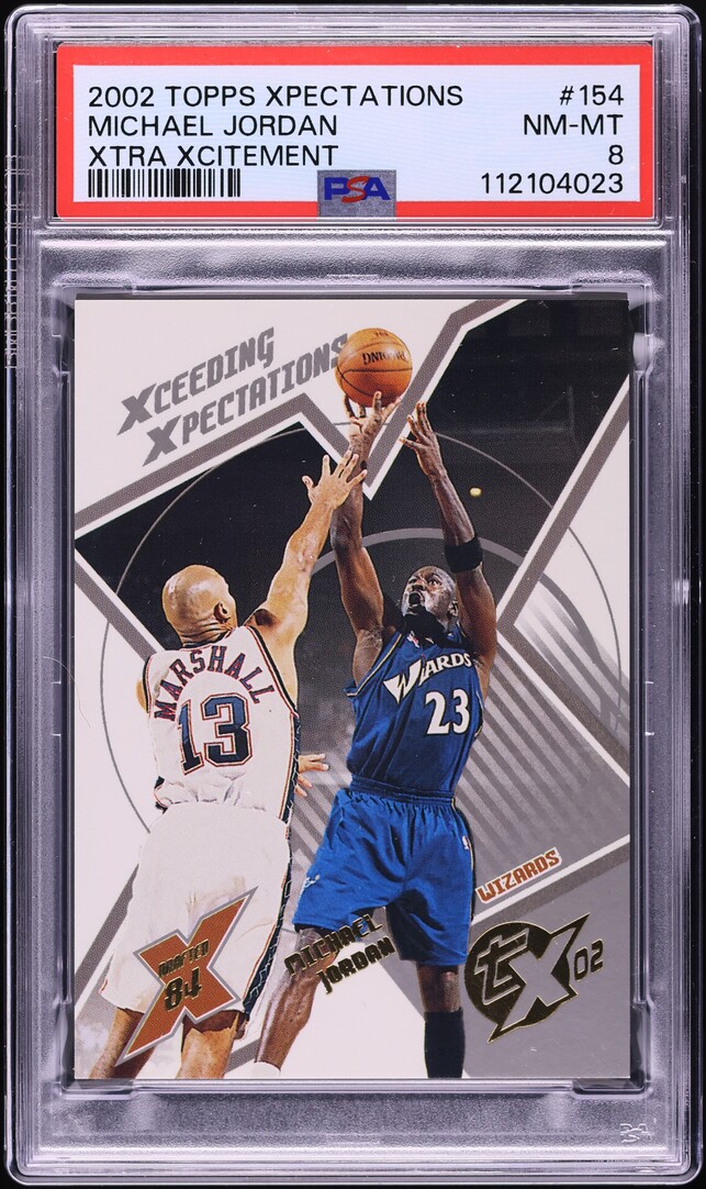 2002 Topps Xpectations Xtra Xcitement Michael Jordan /99 #154 PSA 8 NM-MT