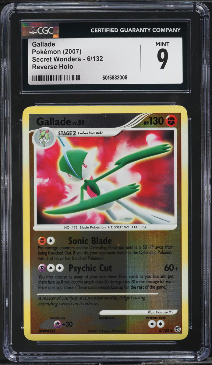 2007 Pokemon Diamond & Pearl Secret Wonders Reverse Holo Gallade #6 CGC 9 MINT