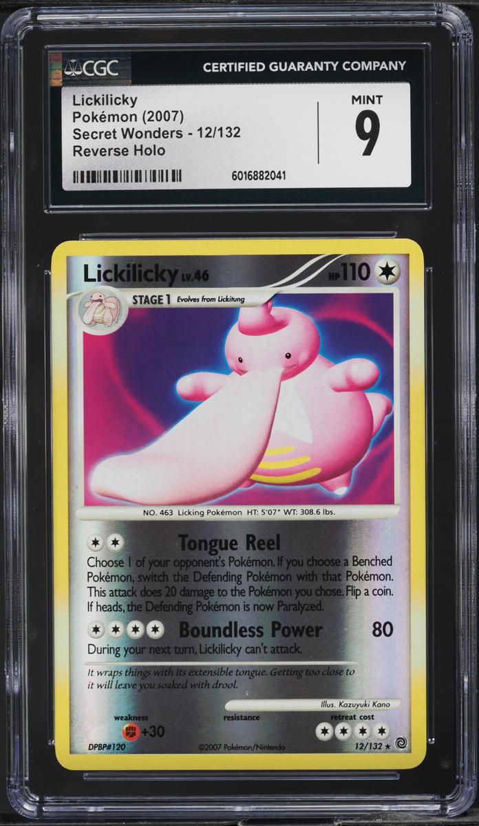 2007 Pokemon Diamond & Pearl Secret Wonders Reverse Holo Lickilicky #12 CGC 9