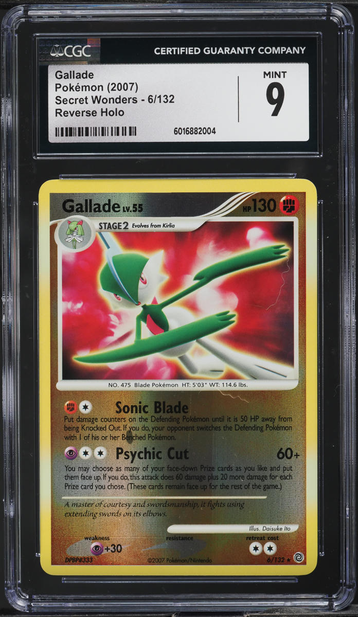2007 Pokemon Diamond & Pearl Secret Wonders Reverse Holo Gallade #6 CGC 9 MINT