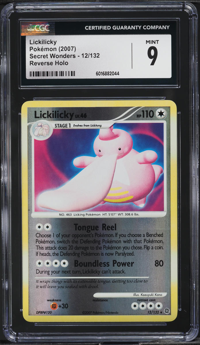 2007 Pokemon Diamond & Pearl Secret Wonders Reverse Holo Lickilicky #12 CGC 9