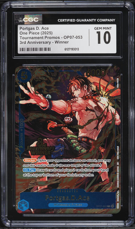 2025 One Piece Tournament Promo 3rd Anniversary Winner Portgas D