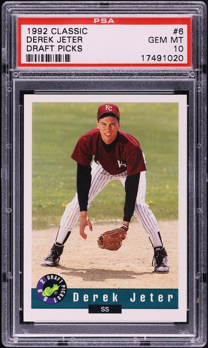 1992 Classic Draft Pick Derek Jeter ROOKIE #BC6 PSA 10 GEM MINT on
