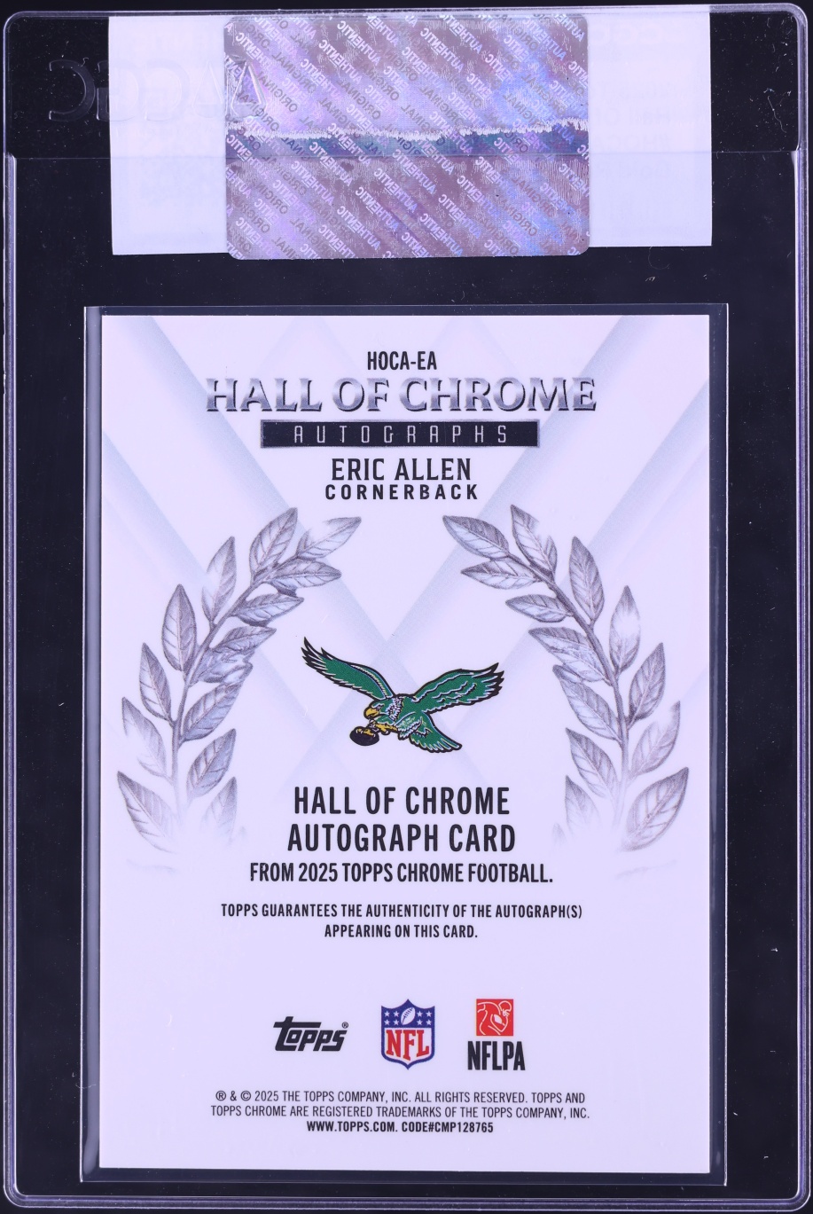 2025 Topps Chrome Hall Of Gold Refractor Eric Allen AUTO /75 #HOCA-EA CGC AUTH