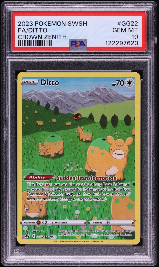 2023 Pokemon Sword & Shield Crown Zenith Galarian Gallery Full Art Ditto #GG22 PSA 10 GEM MINT