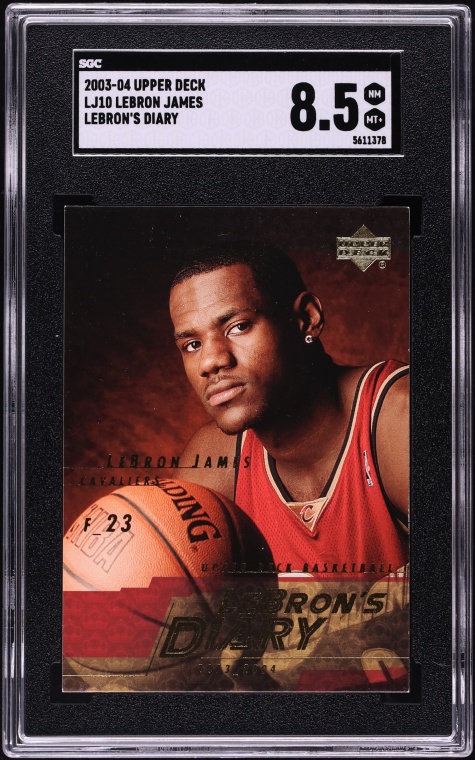 2003 Upper Deck LeBron's Diary LeBron James ROOKIE #LJ10 SGC 8.5 NM-MT+