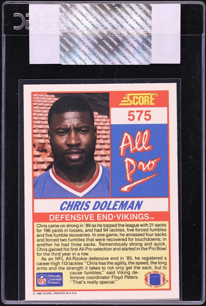 1990 Score All Pro Chris Doleman #575 CGC AUTH