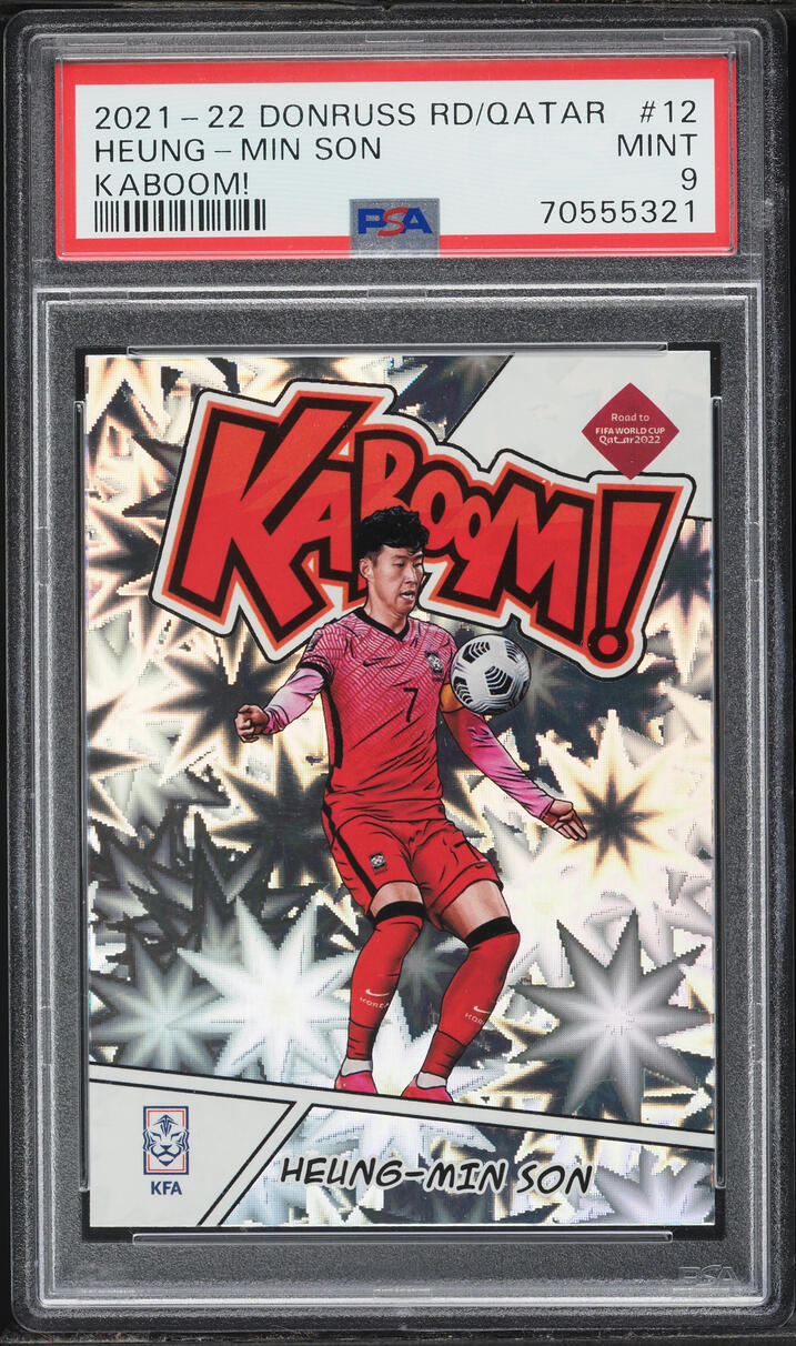 2021 Donruss Road To Qatar Kaboom! Heung-Min Son #12 PSA 9 MINT
