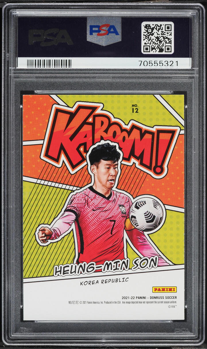 2021 Donruss Road To Qatar Kaboom! Heung-Min Son #12 PSA 9 MINT