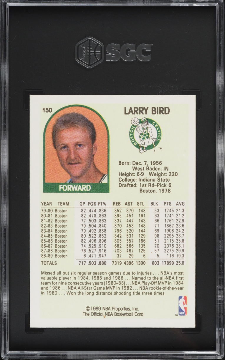 1989 Hoops Larry Bird #150 SGC 5 EX
