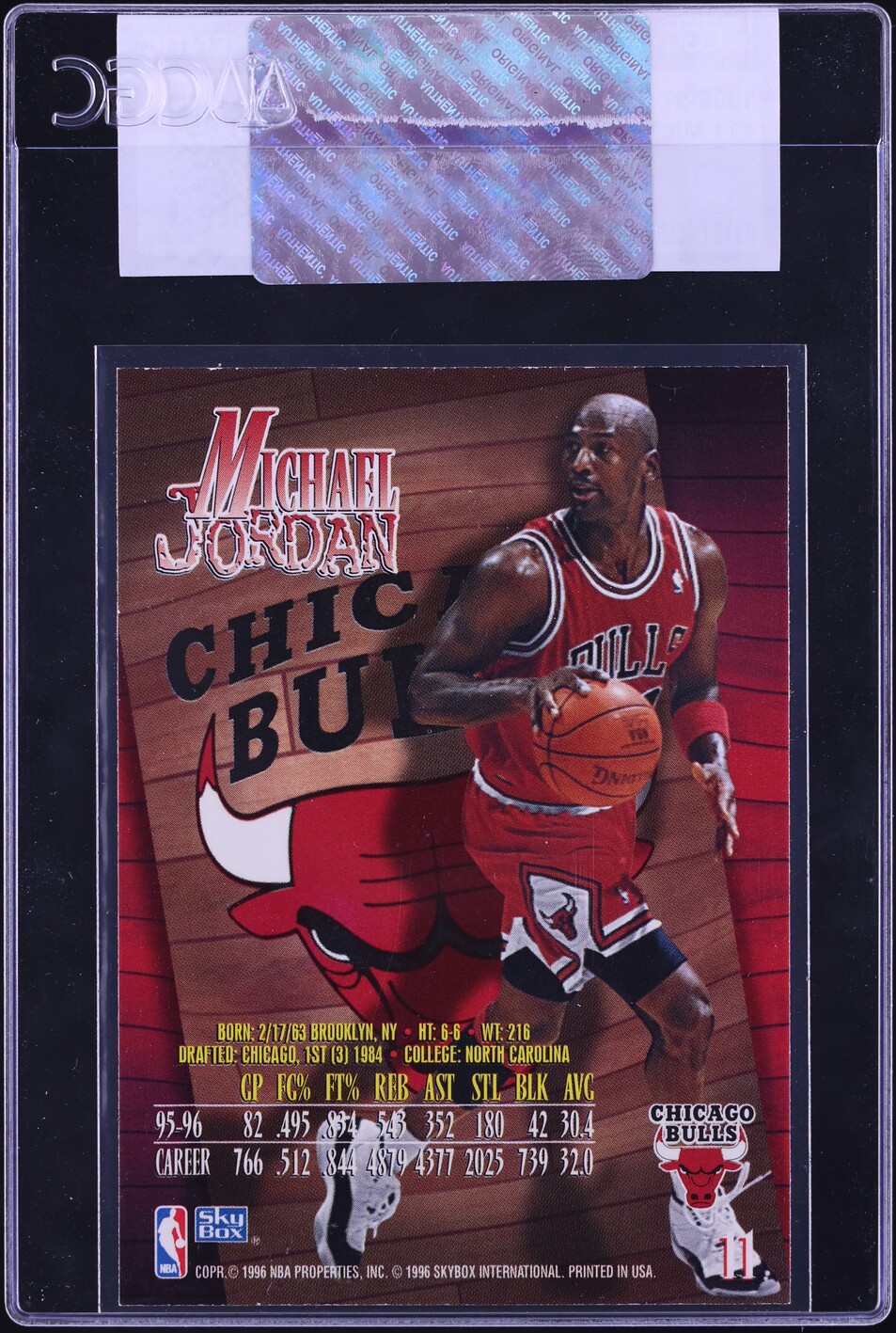 1996 Skybox Z-Force Michael Jordan #11 CGC AUTH