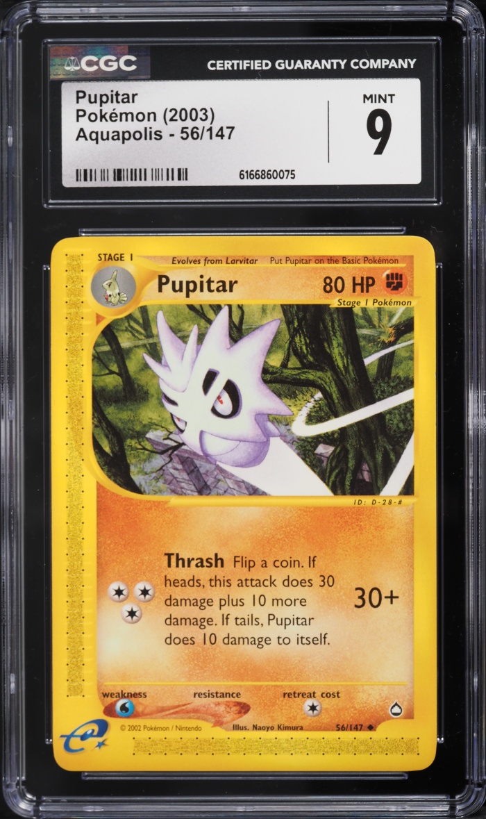 2003 Pokemon Aquapolis Pupitar #56 CGC 9 MINT