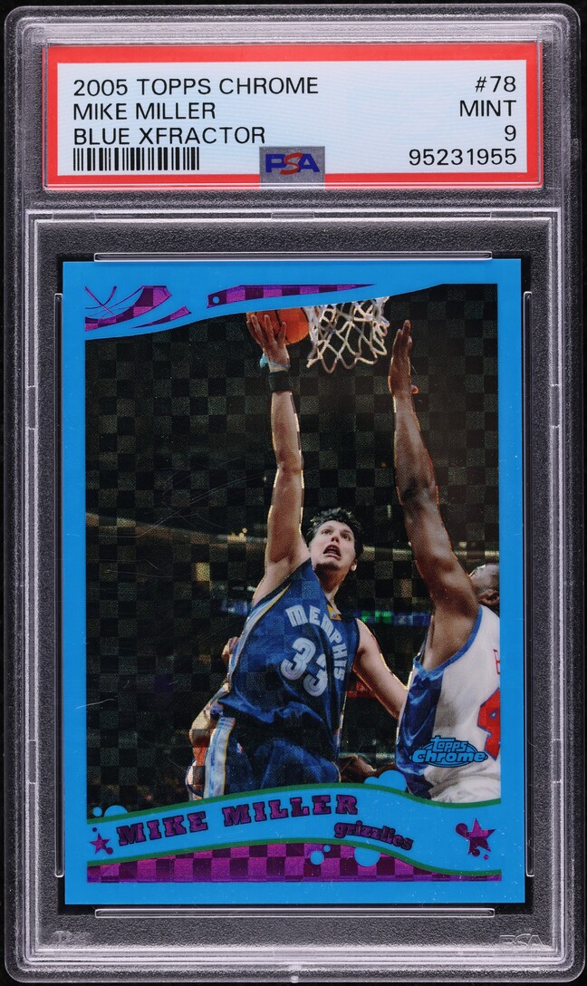 2005 Topps Chrome Blue Xfractor Mike Miller /90 #78 PSA 9 MINT