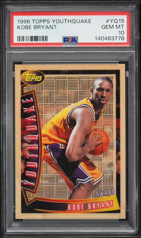 1996 Topps Youthquake Kobe Bryant ROOKIE #YQ15 PSA 9 MINT on