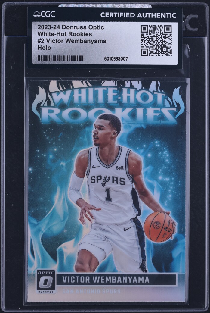 2023 Donruss Optic White Hot Holo Victor Wembanyama ROOKIE #2 CGC AUTH