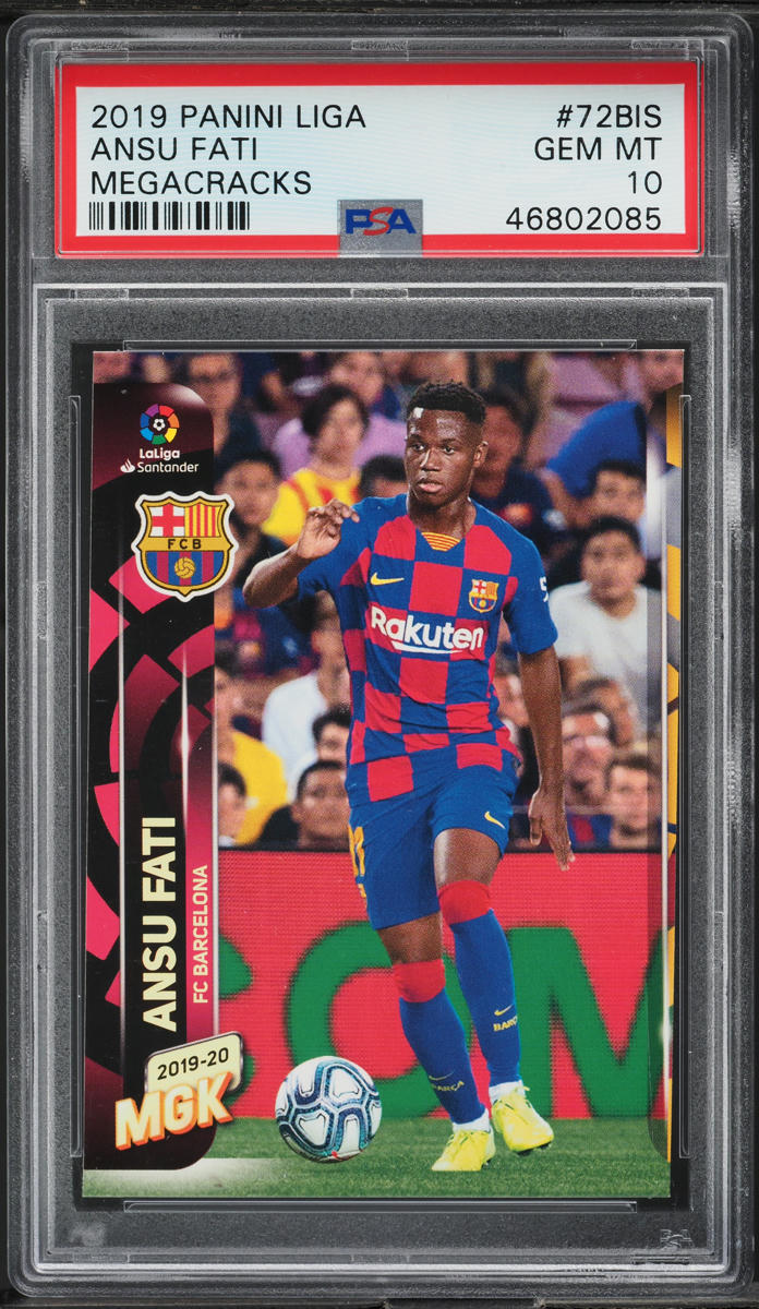 2019 Panini Liga Megacracks Ansu Fati ROOKIE #72-BIS PSA 10 GEM MINT