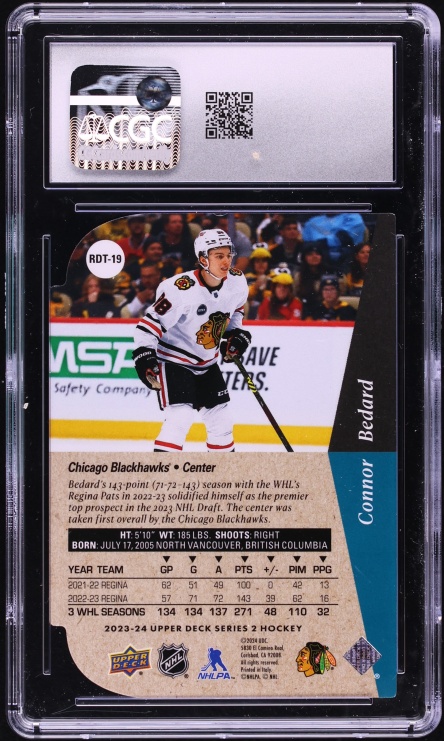 2023 Upper Deck '93-94 Die-Cuts Connor Bedard ROOKIE #RDT-19 CGC 8.5 NM-MT+