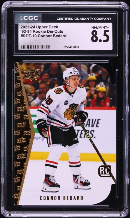 2023 Upper Deck '93-94 Die-Cuts Connor Bedard ROOKIE #RDT-19 CGC 8.5 NM-MT+