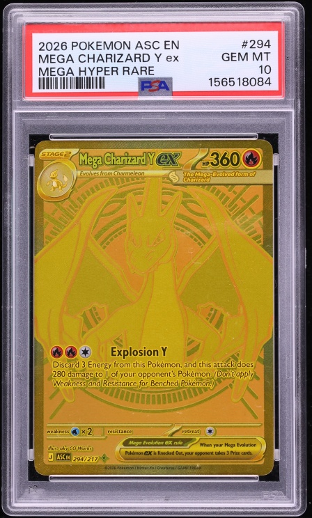 2026 Pokemon Mega Evolution Ascended Heroes MHR Mega Charizard Y ex #294 PSA 10 GEM MINT