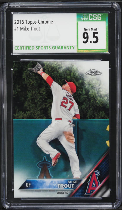 2016 Topps Heritage '67 Discs Mike Trout #MT PSA 9 MINT on