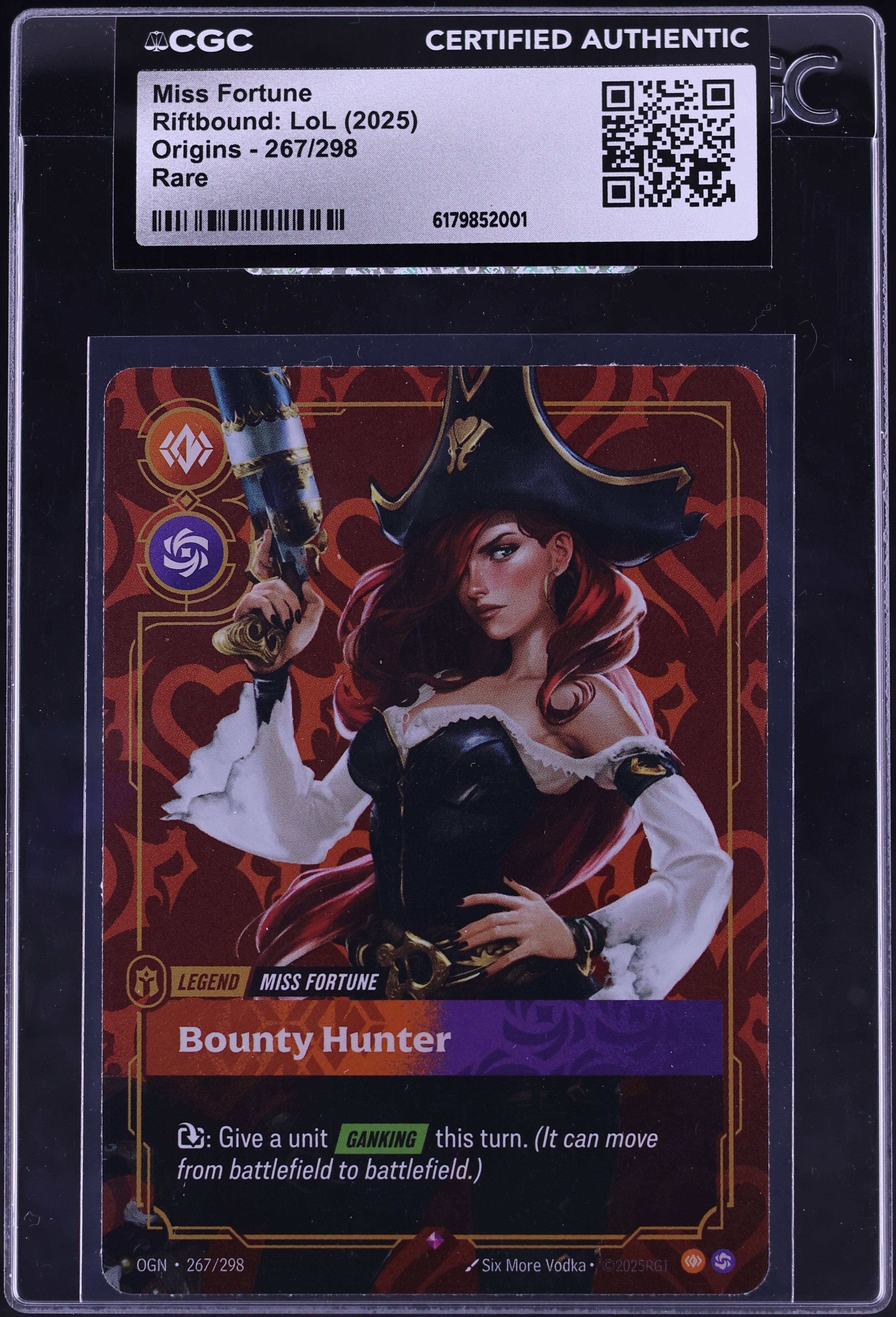 2025 Riftbound League Of Legends LoL Origins Miss Fortune #267 CGC AUTH