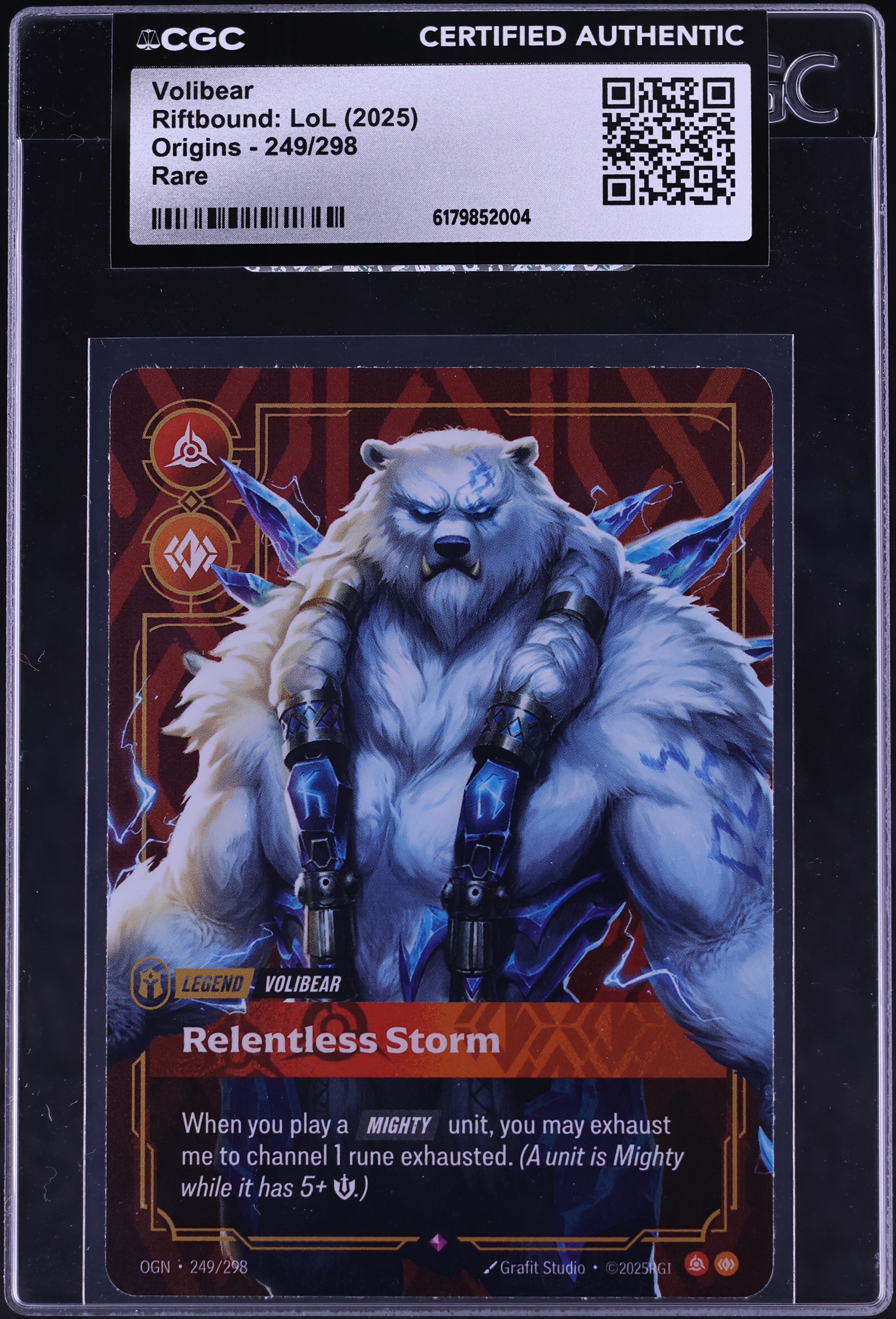 2025 Riftbound League Of Legends LOL Origins Volibear #249 CGC AUTH