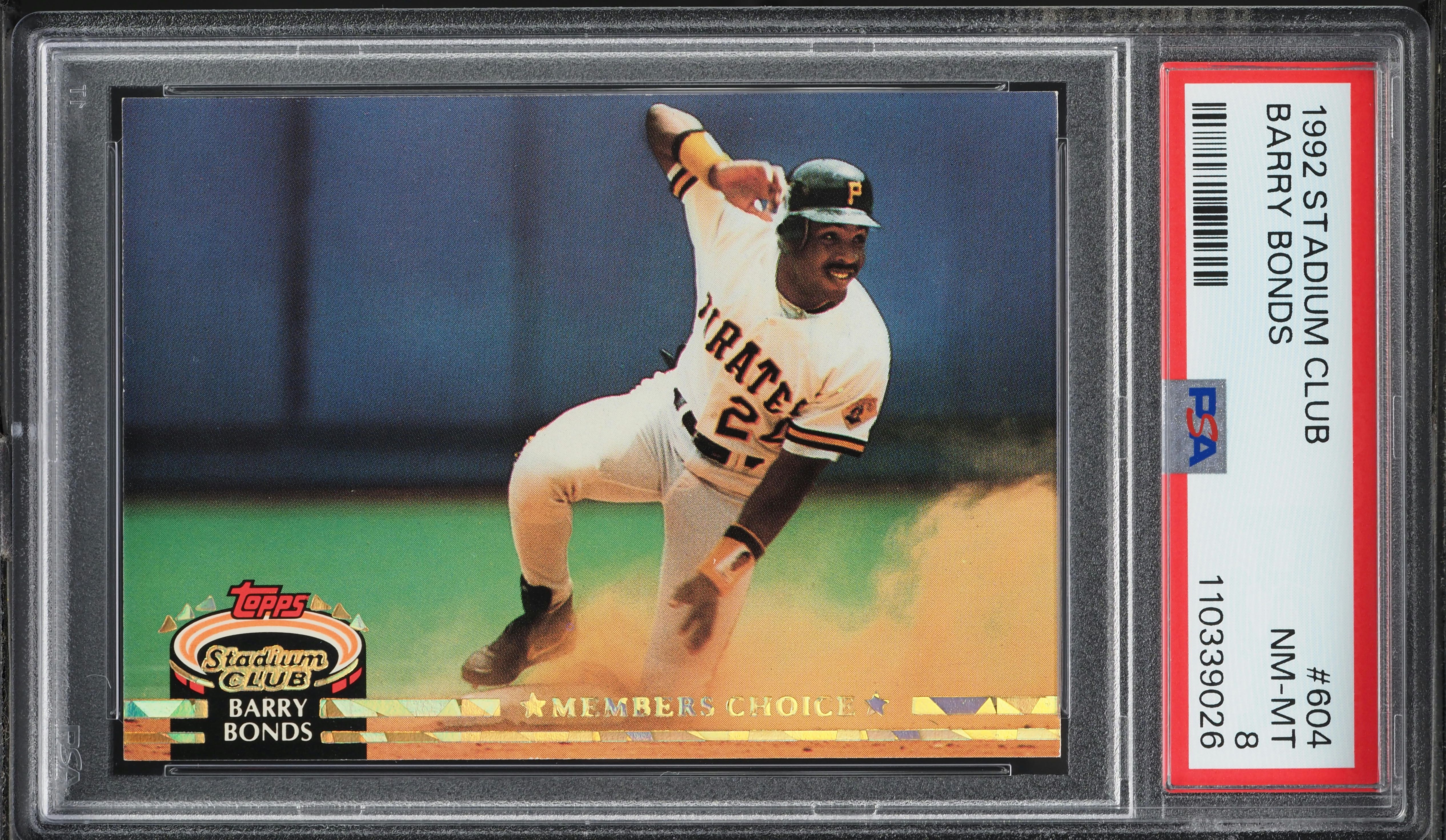 TOPPS STADIUM CLUB ＆ BOWMAN 1992 Stadium Club Barry Bonds #604 PSA 8 NM-MT on Fanatics