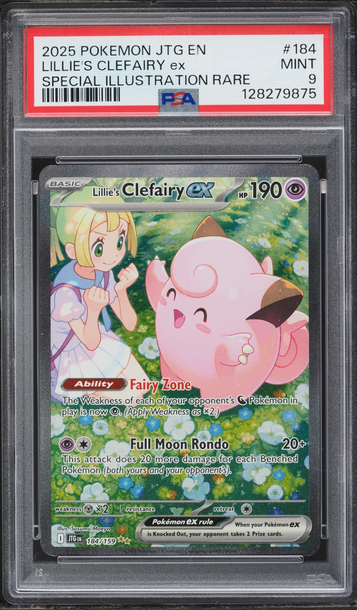 2025 Pokemon Scarlet & Violet Journey Together SIR Lillie's Clefairy ex #184 PSA 9 MINT