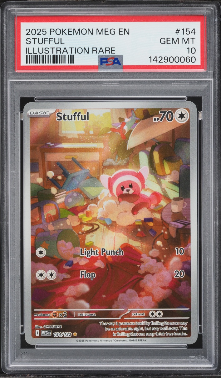 2025 Pokemon Mega Evolution IR Stufful #154 PSA 10 GEM MINT