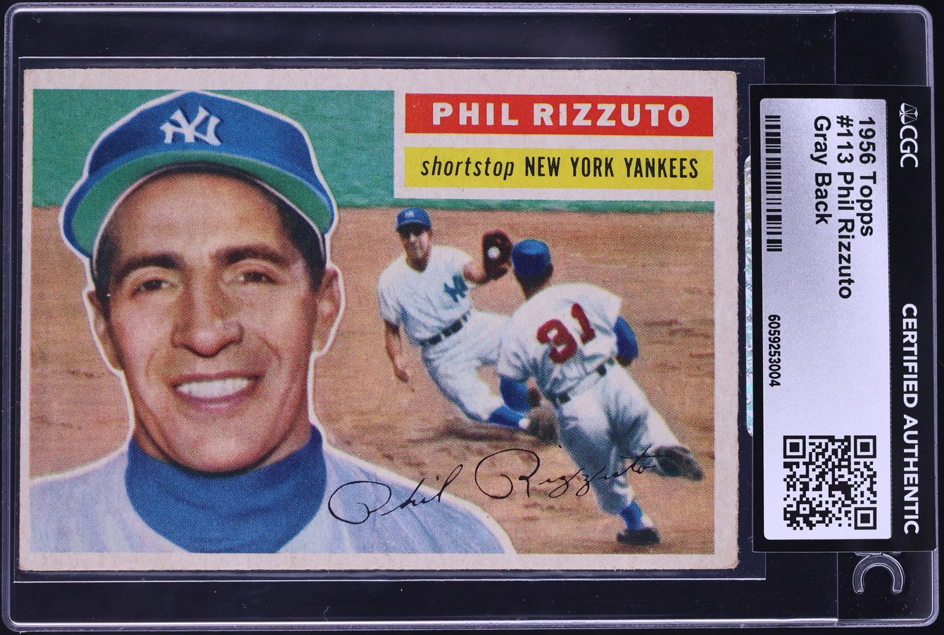 1956 Topps Phil Rizzuto #113 CGC AUTH on Fanatics Collect