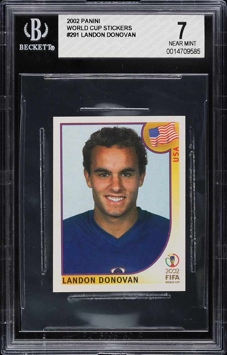 2002 Panini World Cup Stickers Landon Donovan ROOKIE #291 BGS 7 NRMT