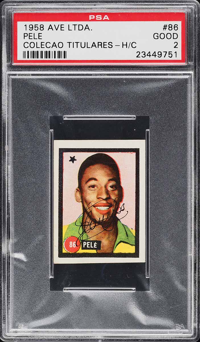 1958 Editora Aquarela Black Number Pele ROOKIE AUTO DNA 9 #10 PSA