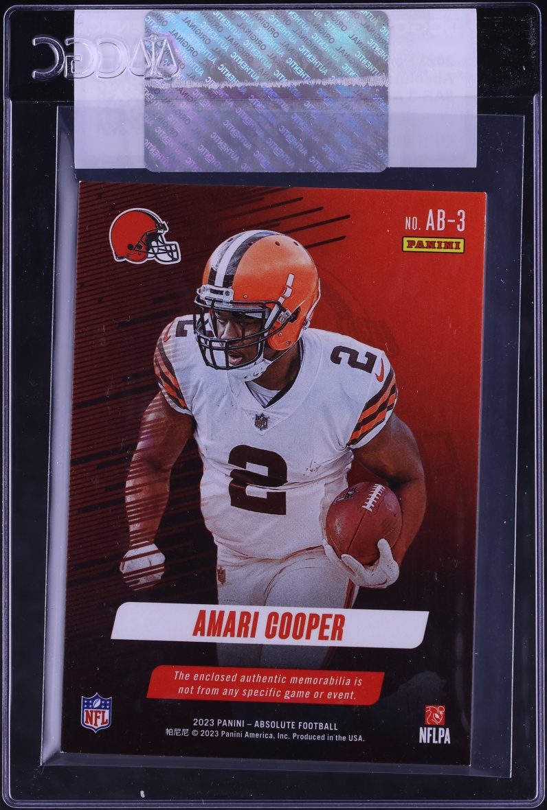 2023 Absolute Burners Relics Amari Cooper PATCH #AB-3 CGC AUTH