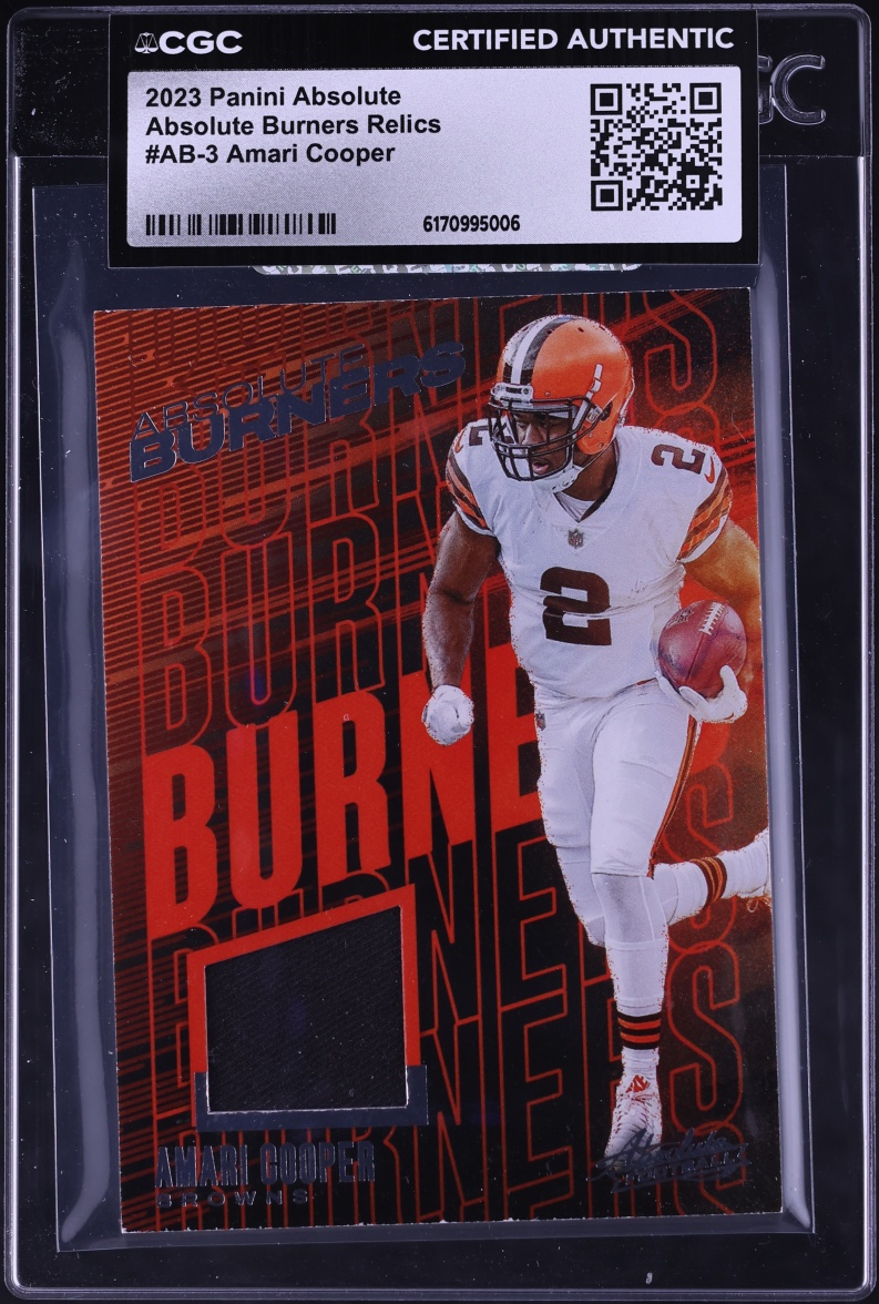 2023 Absolute Burners Relics Amari Cooper PATCH #AB-3 CGC AUTH