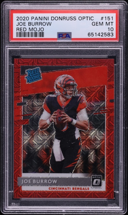 2020 Donruss Optic Red Mojo Joe Burrow ROOKIE #151 PSA 10 GEM MINT