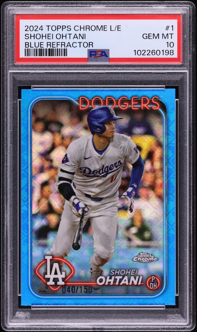 2024 Topps Chrome Logofractor Edition Blue Refractor Shohei Ohtani /150 #1 PSA 10 GEM MINT