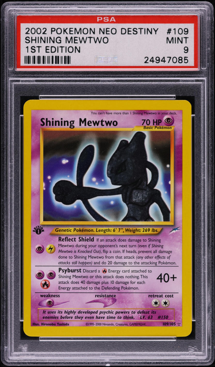 2002 Pokemon Neo Destiny 1st Edition Shining Mewtwo #109 PSA 9 MINT