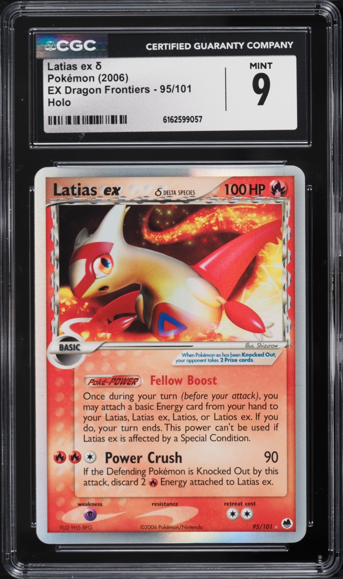 2006 Pokemon EX Dragon Frontiers Holo Latias ex #95 CGC 9 MINT