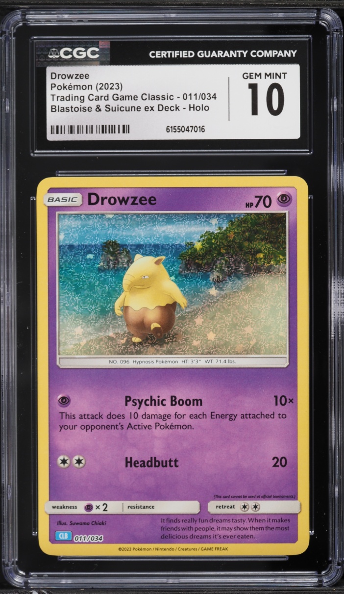 2023 Pokemon TCG Classic Collection Holo Drowzee #11 CGC 10 GEM MINT