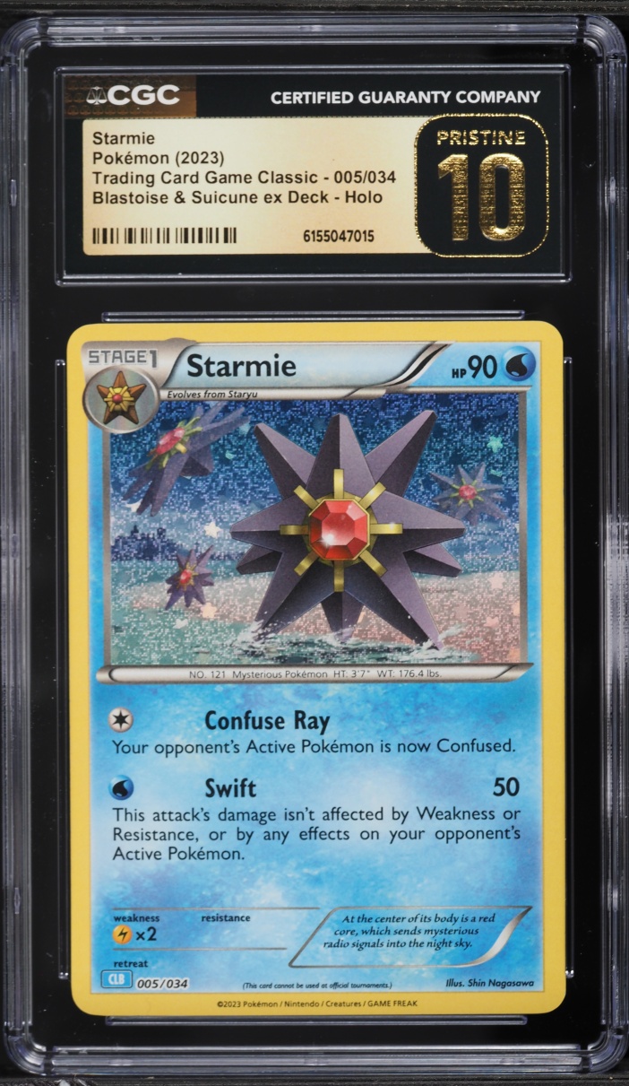 2023 Pokemon TCG Classic Collection Holo Starmie #5 CGC 10 PRISTINE