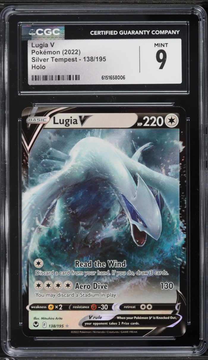 2022 Pokemon Sword & Shield Silver Tempest Lugia V #138 CGC 9 MINT