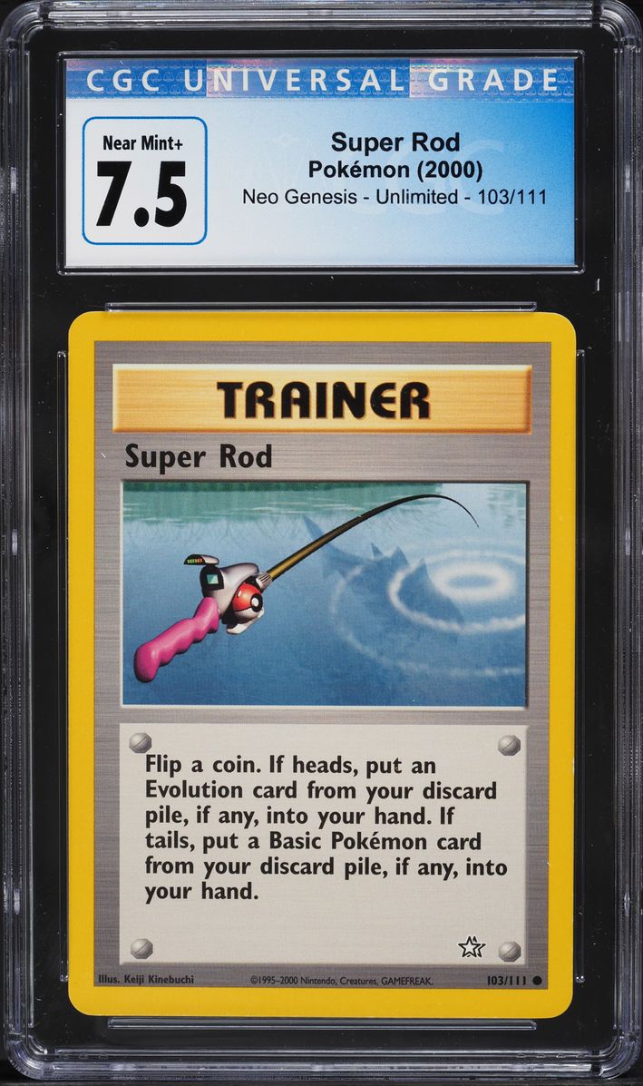 2000 Pokemon Neo Genesis Super Rod #103 CGC 7.5 NRMT+
