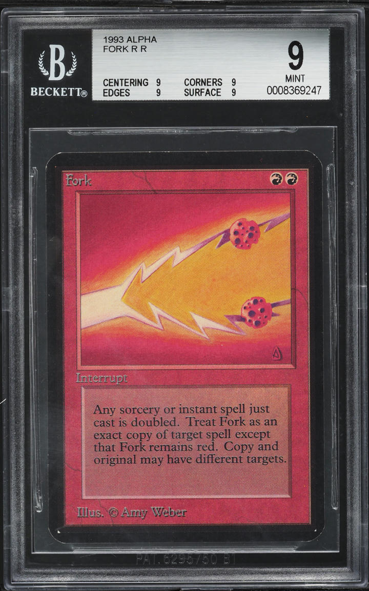 1993 Magic The Gathering MTG Alpha Fork BGS 9 MINT on